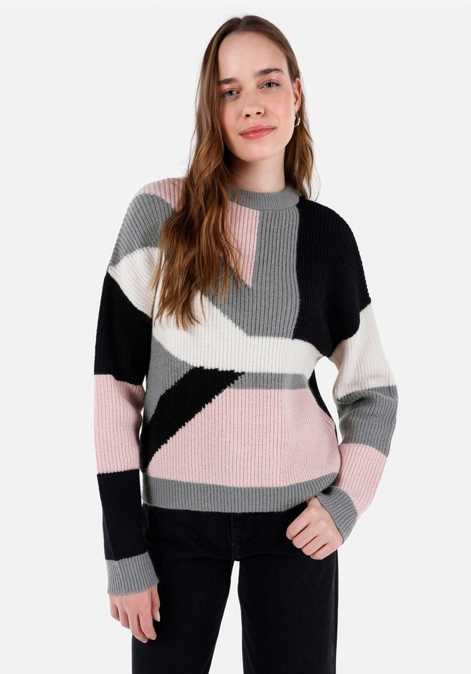 Colins Streifenpullover Colins Regular Fit Rundhals Uni Damen Pullover von Colins