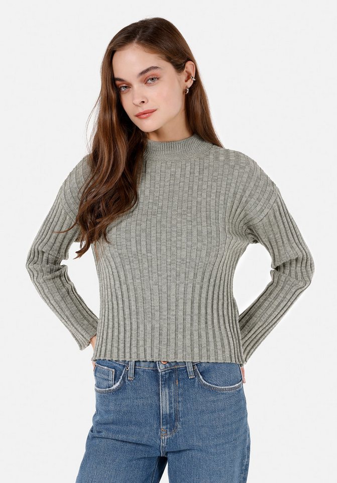 Colins Streifenpullover Colins Regular Fit Rundhalspullover für Damen in Grün von Colins
