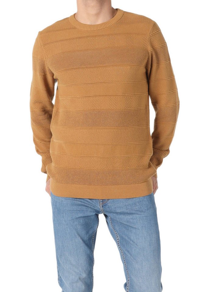 Colins Streifenpullover Colins Regular Fit Rundhalspullover für Herren in Gelb von Colins