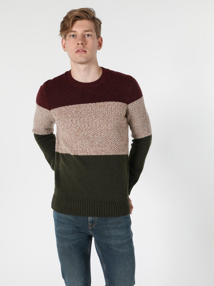 Colins Streifenpullover Colins Regular Fit Rundhalspullover für Herren von Colins