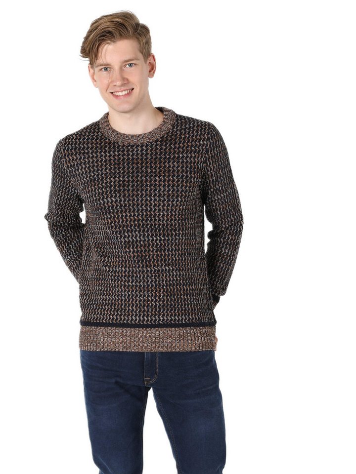 Colins Streifenpullover Colins Regular Fit Rundhalspullover für Herren von Colins