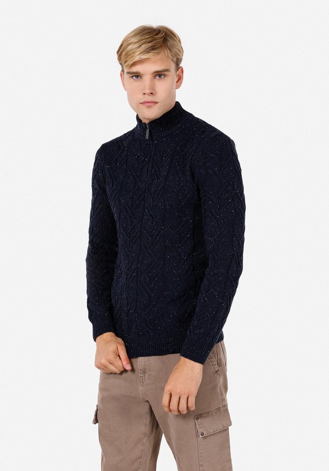 Colins Streifenpullover Colins Slim Fit Herrenpullover mit Stehkragen von Colins