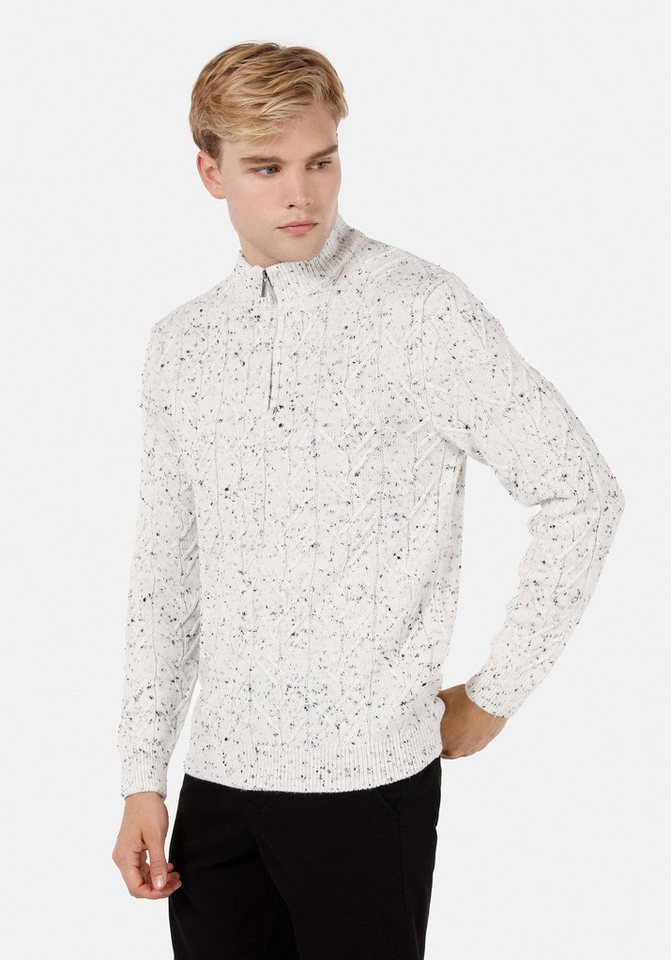 Colins Streifenpullover Colins Slim Fit Herrenpullover mit Stehkragen von Colins