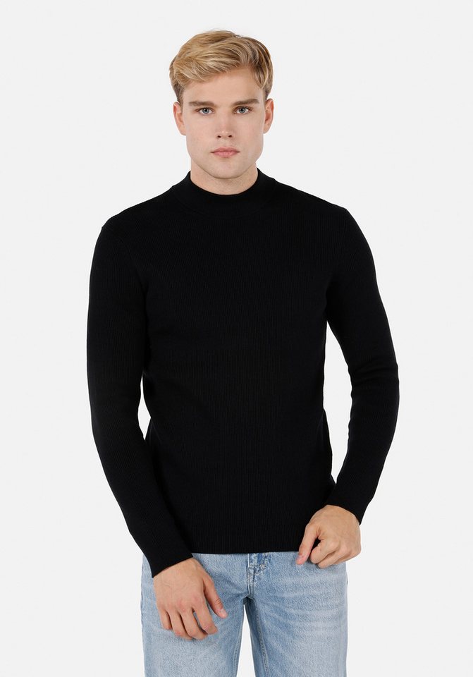 Colins Streifenpullover Colins Slim Fit Jacquard-Herrenpullover mit Stehkragen von Colins