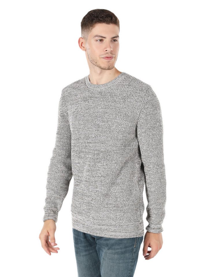 Colins Streifenpullover Colins Slim Fit Rundhals-Jacquard-Herrenpullover Colins Streifenpullover Colins Slim Fit Rundhals-Jacquard-Herrenpullover von Colins