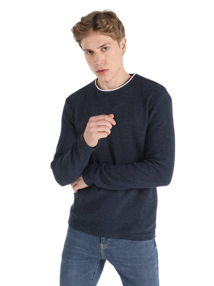 Colins Streifenpullover Colins Slim Fit Rundhalspullover für Herren von Colins