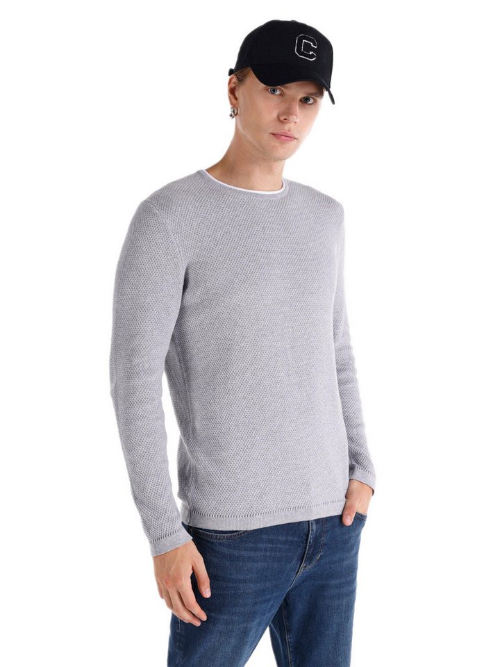 Colins Streifenpullover Colins Slim Fit Rundhalspullover für Herren von Colins