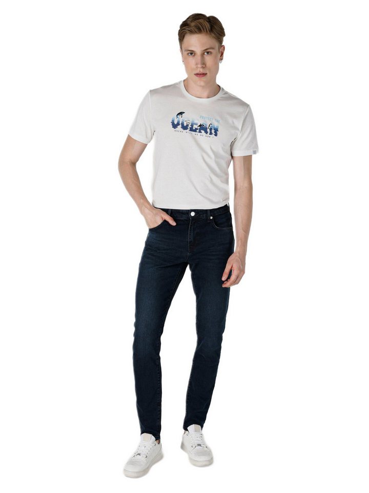 Colins Stretch-Jeans 041 Danny Slim Fit Dunkelblaue Herren Jeans Hose mit Niedriger Taille von Colins
