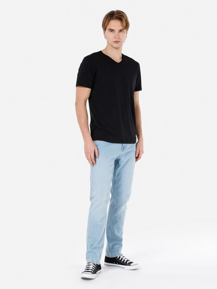 Colins Stretch-Jeans Colins Straight Fit Low Waist Straight Leg Herren Offene Jeans von Colins