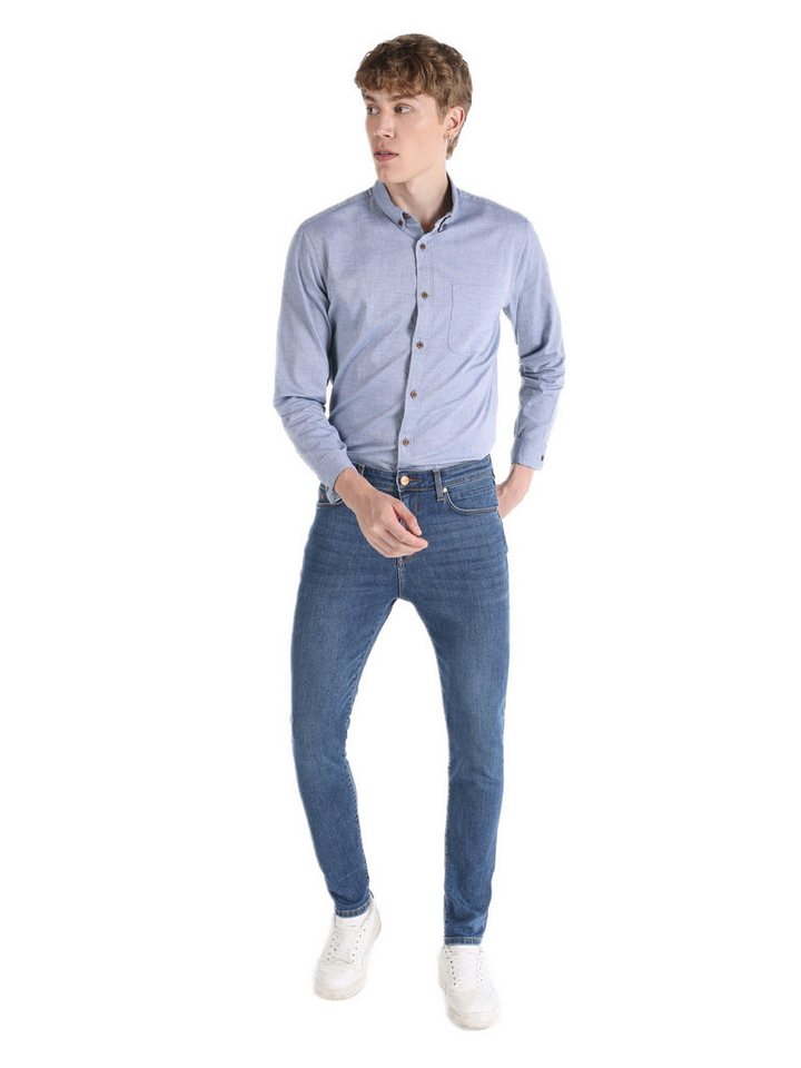 Colins Stretch-Jeans Ryan Super Slim Fit Dunkelblaue Herren Hose mit Hoher Taille und Schma von Colins