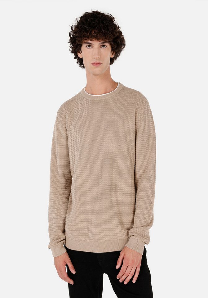 Colins Strickpullover Colins Regular Fit Rundhals-Jacquard-Herrenpullover von Colins