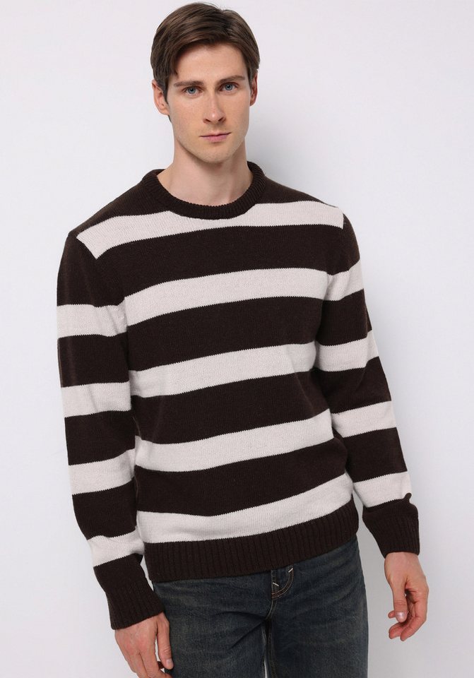 Colins Strickpullover Colins Regular Fit Rundhals-Jacquard-Herrenpullover von Colins