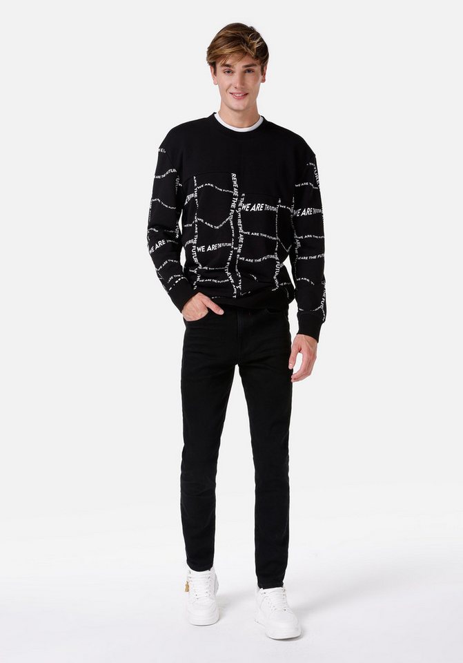 Colins Strickpullover Colins Regular Fit Rundhals-Jacquard-Herrenpullover von Colins