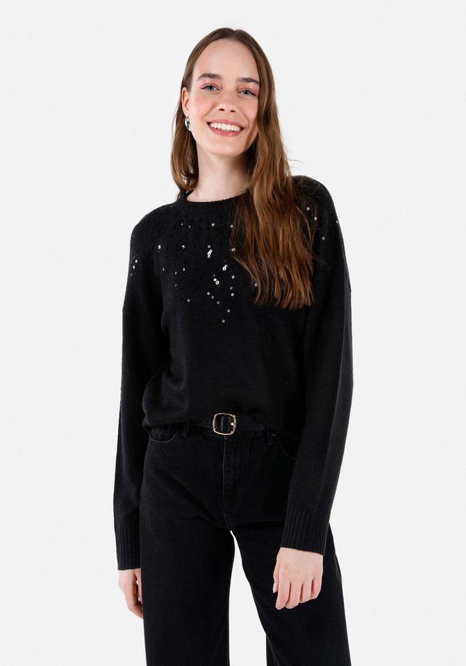 Colins Strickpullover Colins Regular Fit Rundhals Uni Damen Pullover von Colins