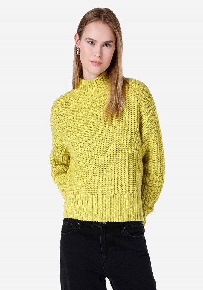 Colins Strickpullover Colins Regular Fit Stehkragen Unifarbener Damenpullover von Colins