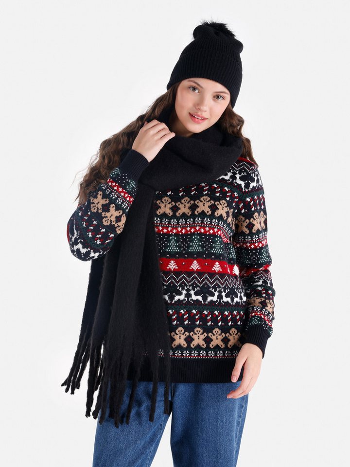 Colins Strickpullover Marineblauer Damenpullover mit normaler Passform und Rundhalsausschnit von Colins