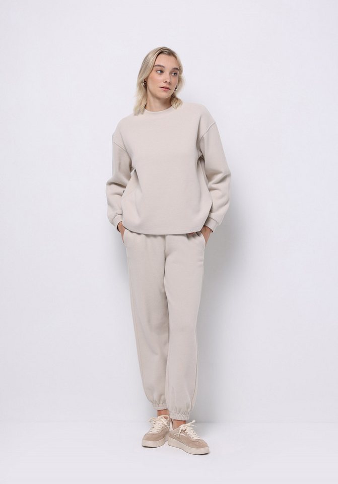 Colins Sweatponcho Colins Regular Fit Mid Waist Plain Beige Jogginghose für Damen von Colins