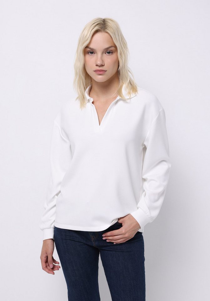 Colins T-Shirt Colins Regular Fit Polo Collar Plain Damen Langarm T-Shirt von Colins