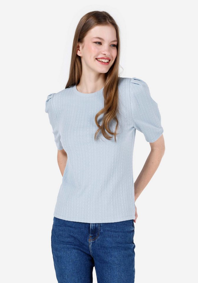 Colins T-Shirt Colins Regular Fit Rundhals Kurzarm-T-Shirt für Damen in Blau von Colins