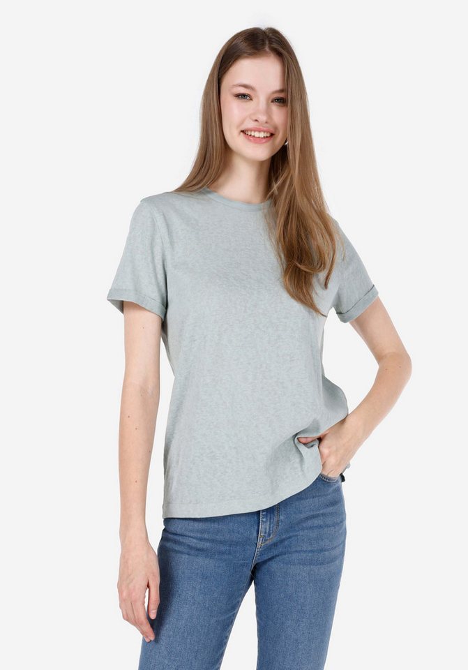 Colins T-Shirt Colins Regular Fit Rundhals Unifarbenes Kurzarm-T-Shirt für Damen von Colins