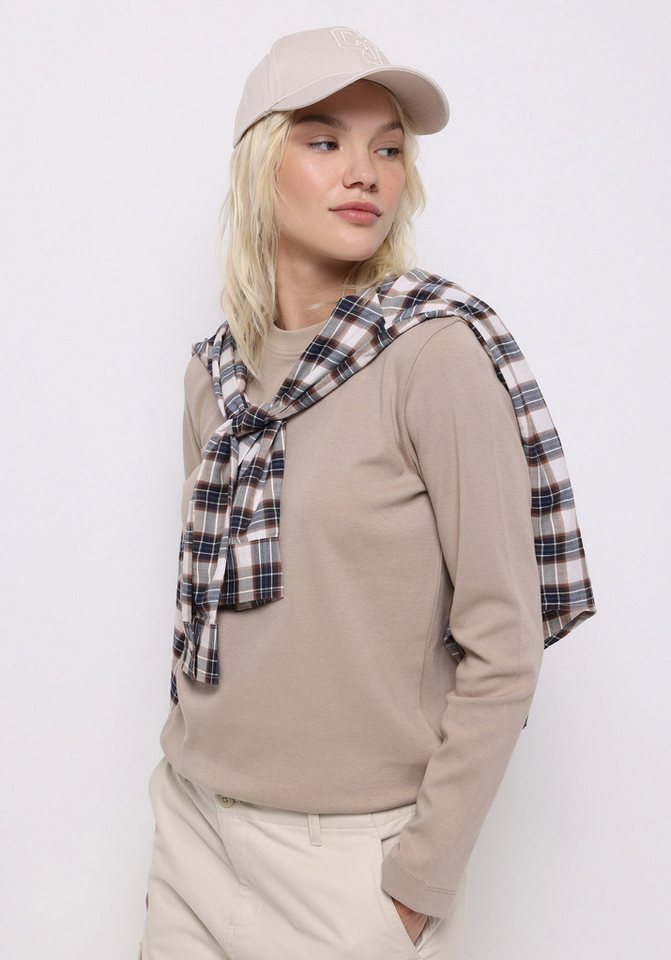 Colins T-Shirt Colins Regular Fit Rundhals Unifarbenes Langarm-T-Shirt für Damen von Colins