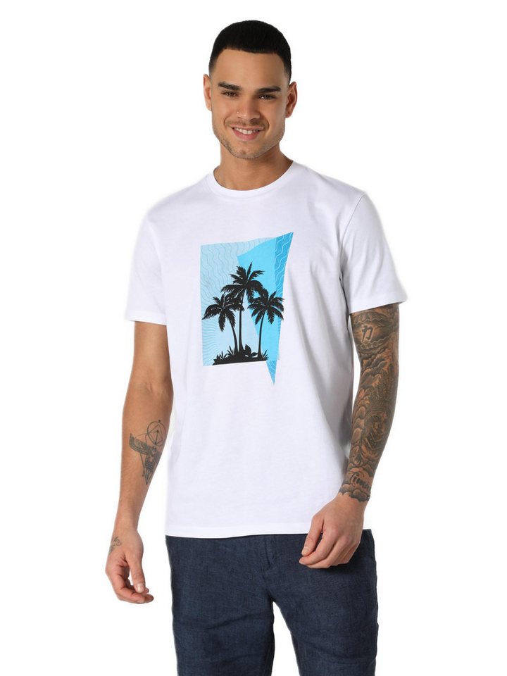 Colins T-Shirt Colins Regular Fit Rundhalsausschnitt Einfarbiges Herren Kurzarm-T-Shi von Colins