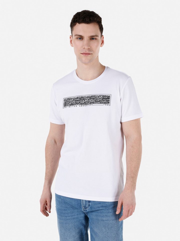 Colins T-Shirt Colins Regular Fit Rundhalsausschnitt Einfarbiges Herren Kurzarm-T-Shi von Colins