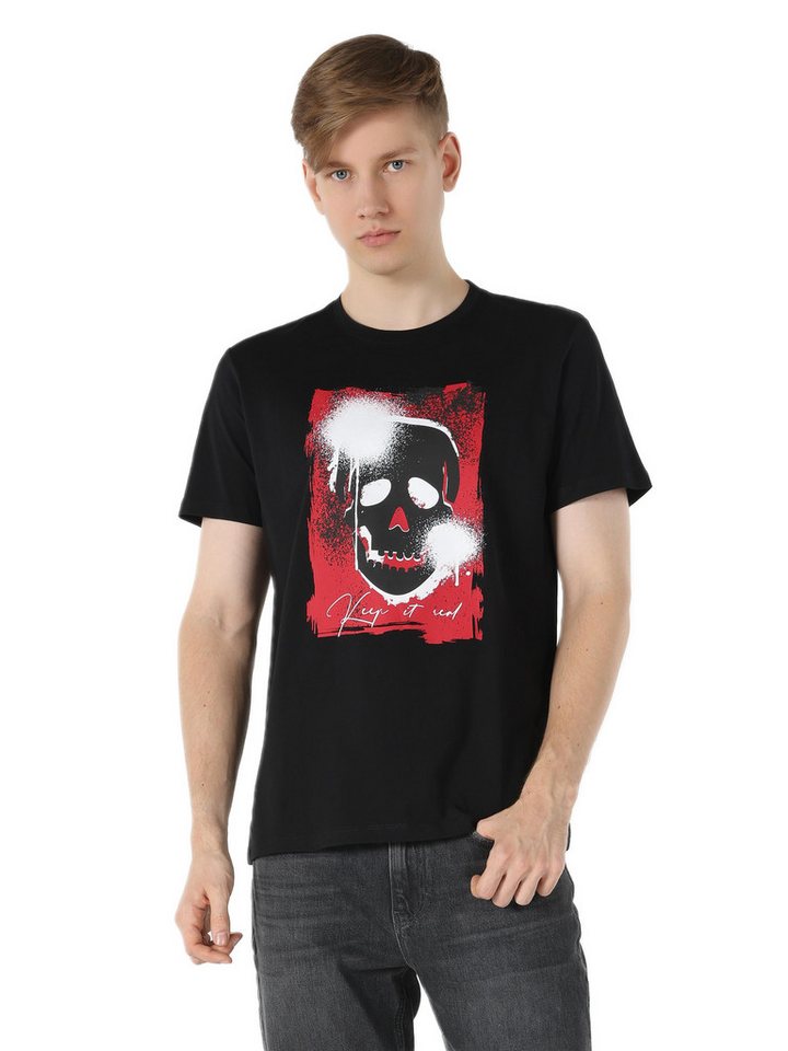 Colins T-Shirt Colins Regular Fit Rundhalsausschnitt Einfarbiges Herren Kurzarm-T-Shi von Colins