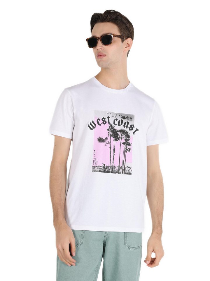 Colins T-Shirt Colins Regular Fit Rundhalsausschnitt Einfarbiges Herren Kurzarm-T-Shi von Colins