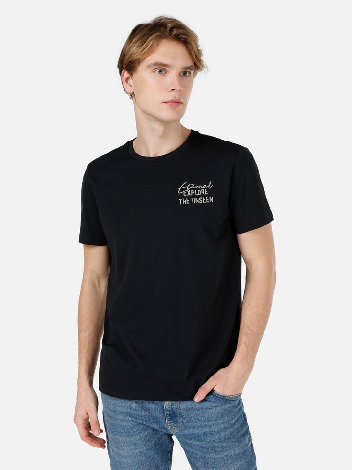 Colins T-Shirt Colins Regular Fit Rundhalsausschnitt Einfarbiges Herren Kurzarm-T-Shi von Colins