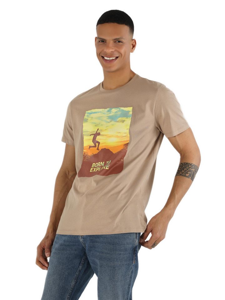 Colins T-Shirt Colins Regular Fit Rundhalsausschnitt Einfarbiges Herren Kurzarm-T-Shi von Colins