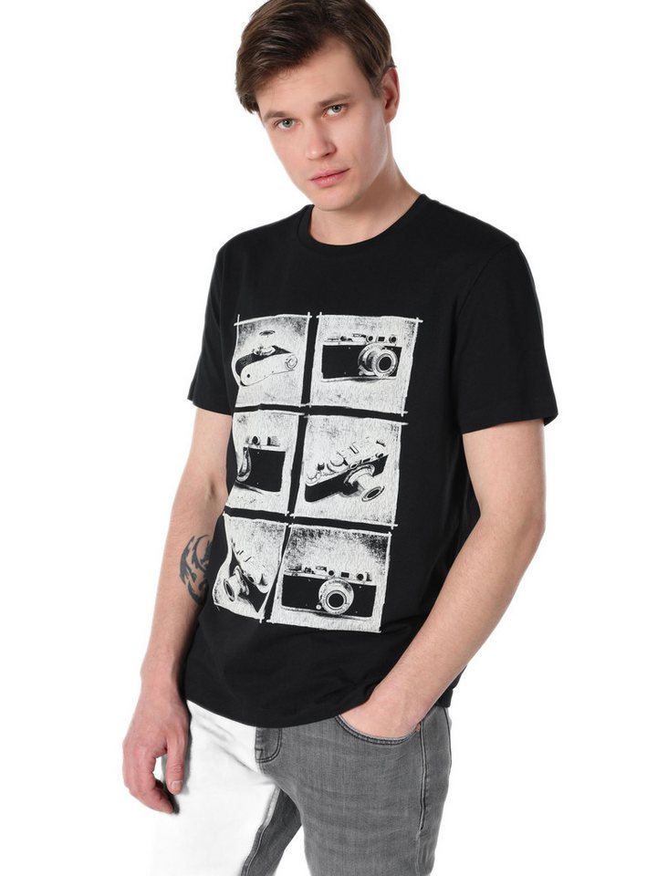 Colins T-Shirt Colins Regular Fit Rundhalsausschnitt Einfarbiges Herren Kurzarm-T-Shi von Colins