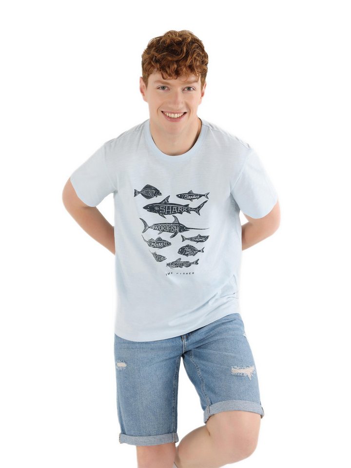 Colins T-Shirt Colins Regular Fit Rundhalsausschnitt Einfarbiges Herren Kurzarm-T-Shi von Colins