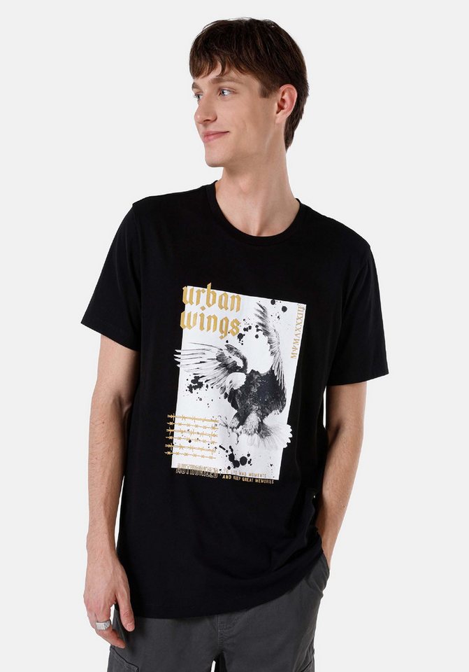 Colins T-Shirt Colins Regular Fit Rundhalsausschnitt Einfarbiges Herren Kurzarm-T-Shi von Colins