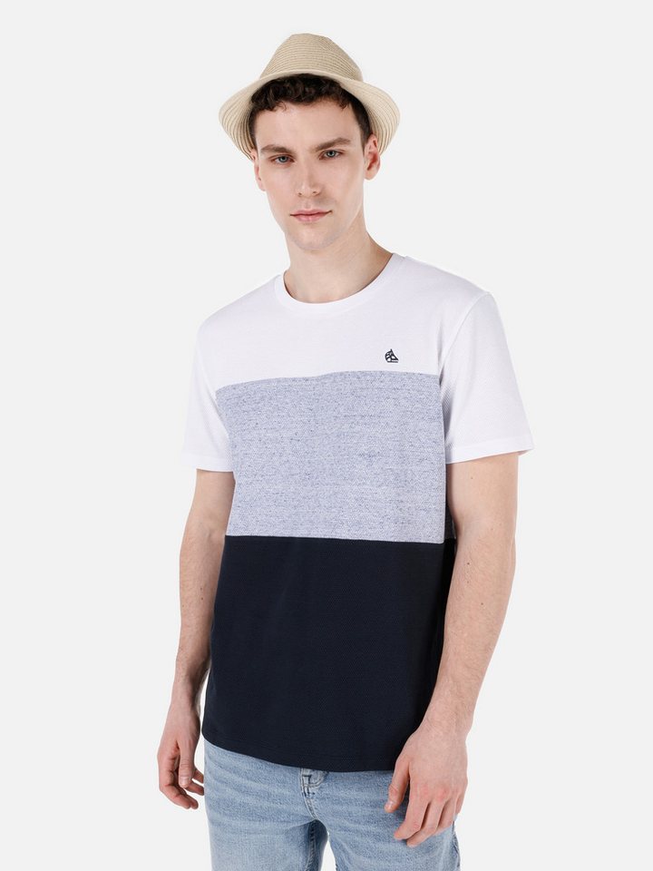 Colins T-Shirt Colins Regular Fit Rundhalsausschnitt Einfarbiges Herren Kurzarm-T-Shi von Colins
