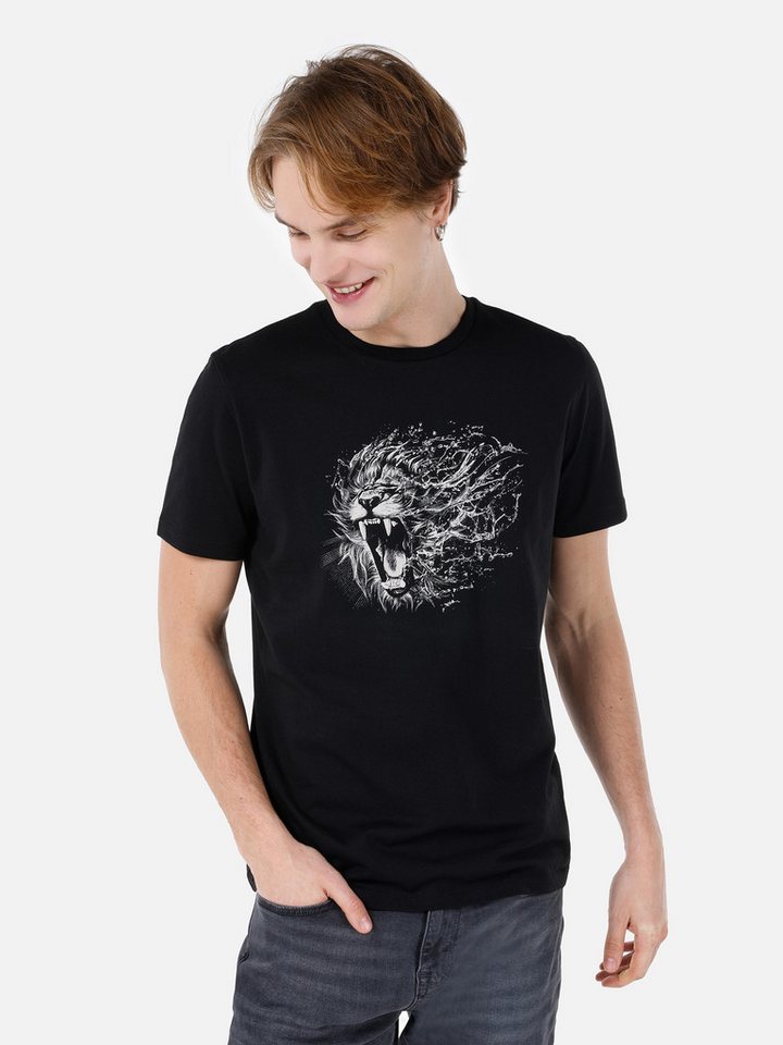 Colins T-Shirt Colins Regular Fit Rundhalsausschnitt Einfarbiges Herren Kurzarm-T-Shi von Colins