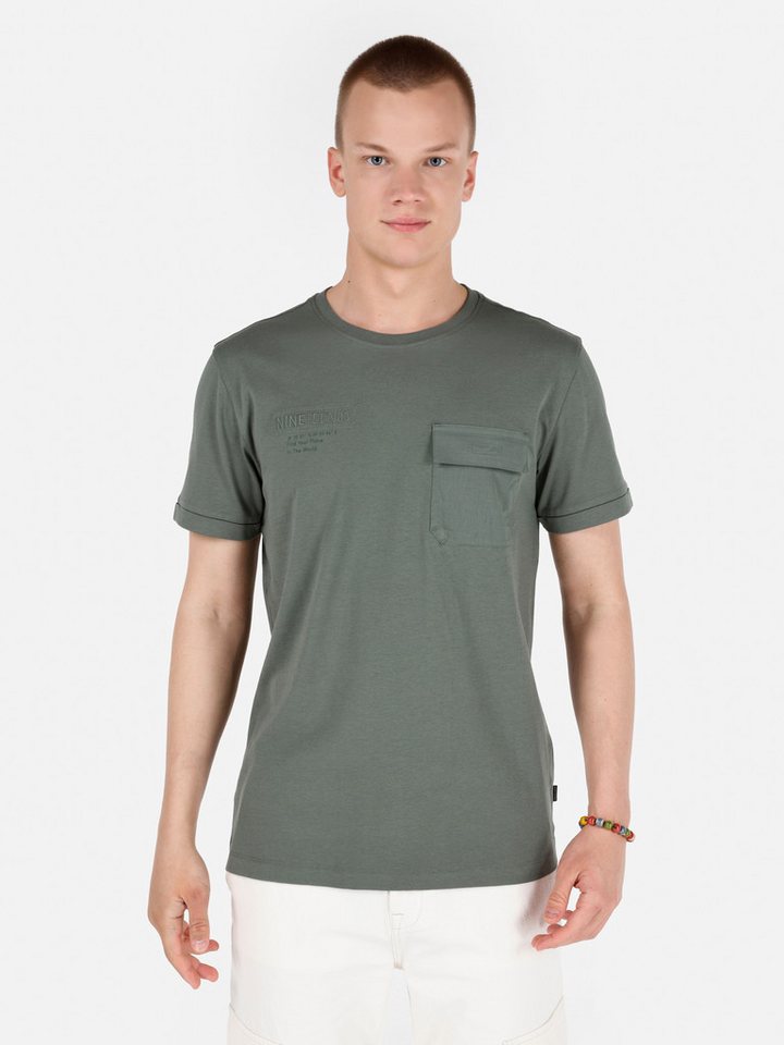 Colins T-Shirt Colins Regular Fit Rundhalsausschnitt Einfarbiges Herren Kurzarm-T-Shi von Colins