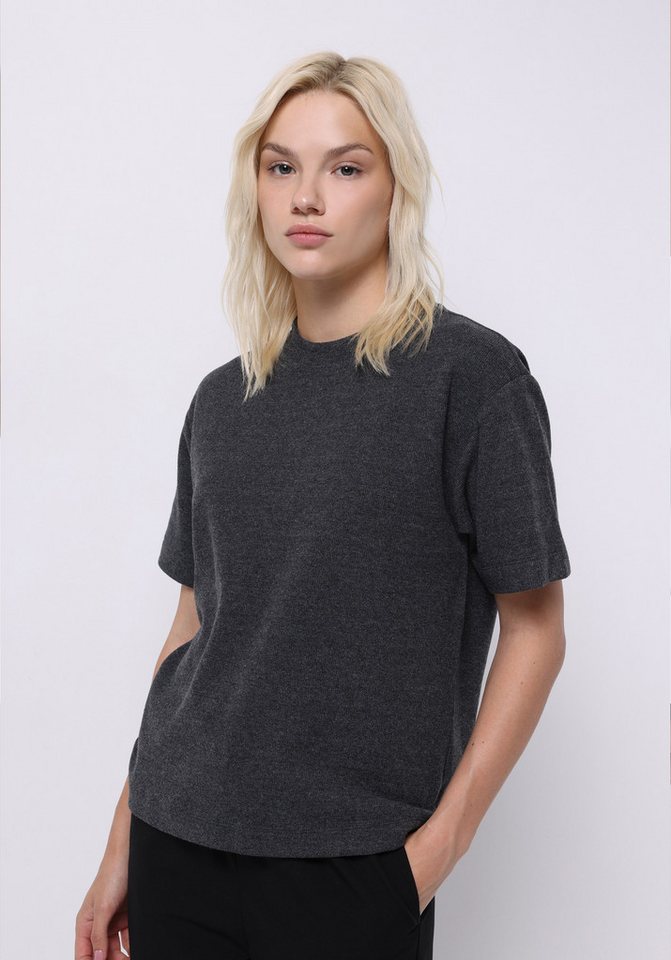 Colins T-Shirt Colins Regular Fit Rundhalsausschnitt Einfarbiges graues Kurzarm-T-Shi von Colins