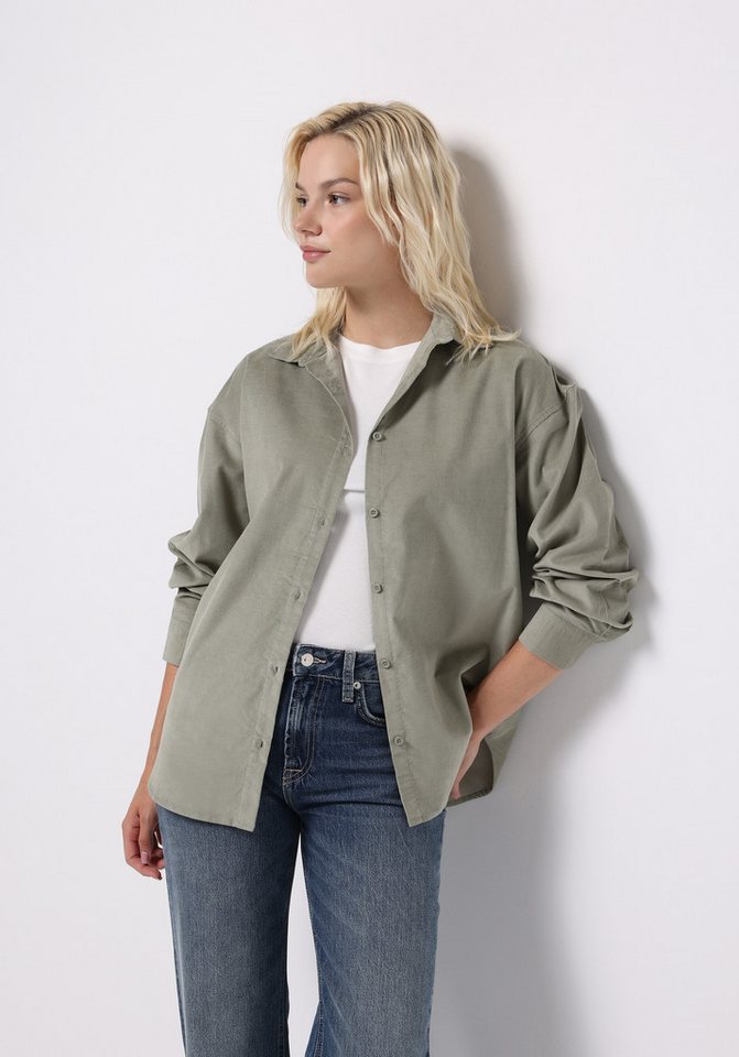 Colins T-Shirt Colins Regular Fit Shirt Neck Plain Damen Grünes Langarmhemd von Colins