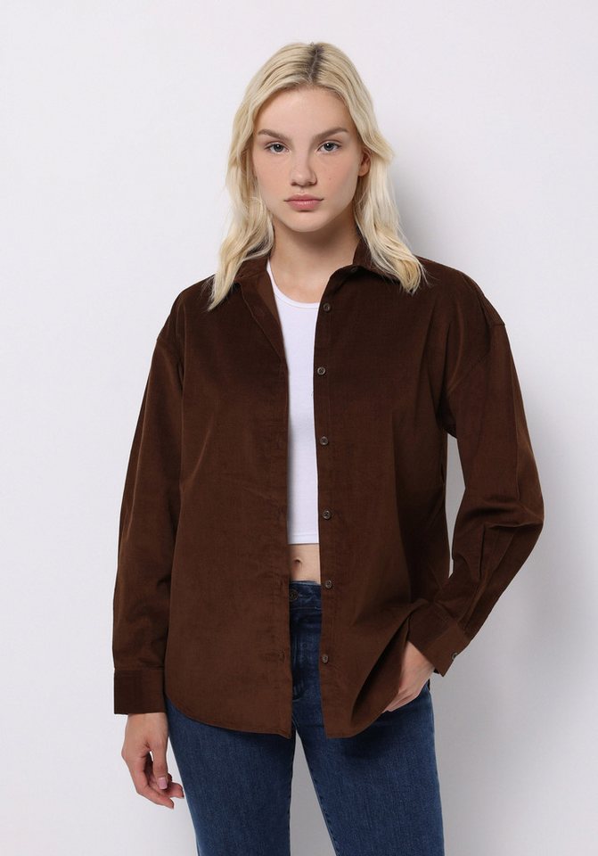 Colins T-Shirt Colins Regular Fit Shirt Neck Plain Damen Grünes Langarmhemd von Colins