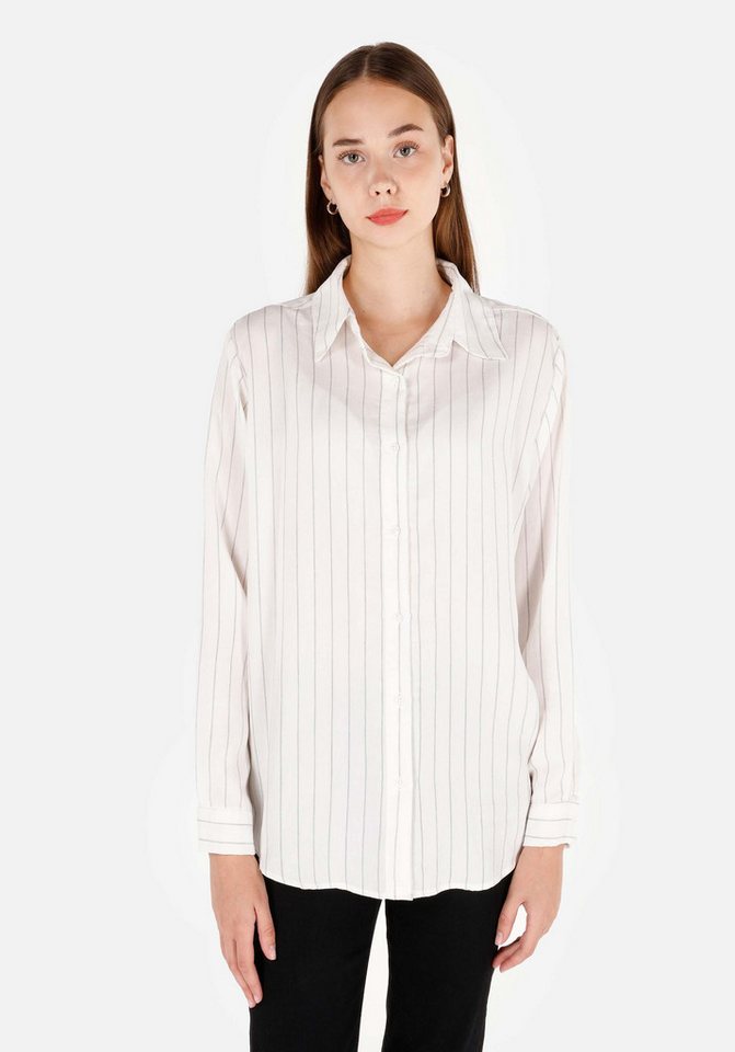 Colins T-Shirt Colins Regular Fit Shirt Neck Striped Damen Langarmshirt von Colins