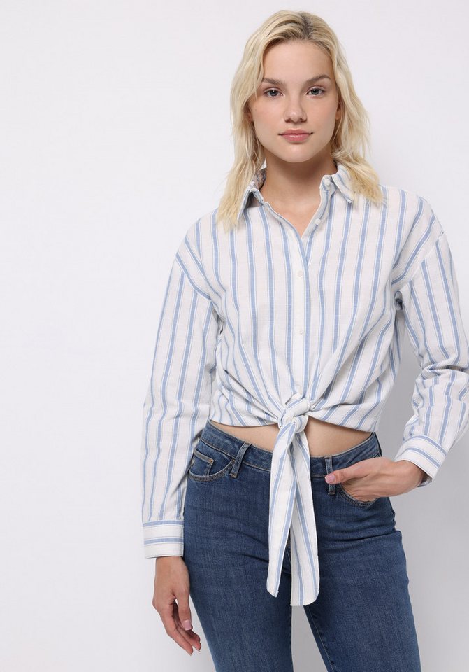 Colins T-Shirt Colins Regular Fit Shirt Neck Striped Damen Langarmshirt von Colins