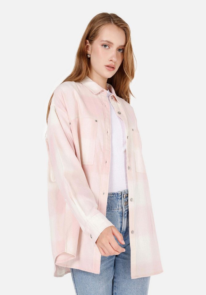 Colins T-Shirt Colins Relax Fit Shirt Neck Damen Grünes Langarmshirt von Colins