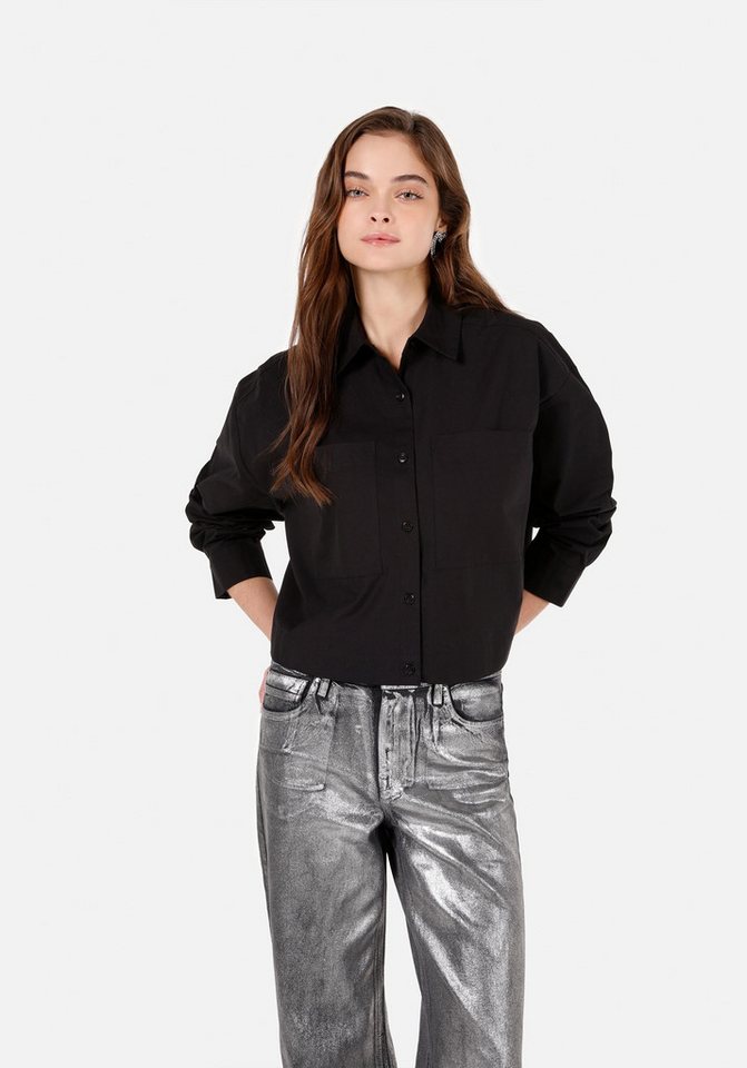 Colins T-Shirt Colins Relax Fit Shirt Neck Unifarbenes Damen Langarmshirt von Colins