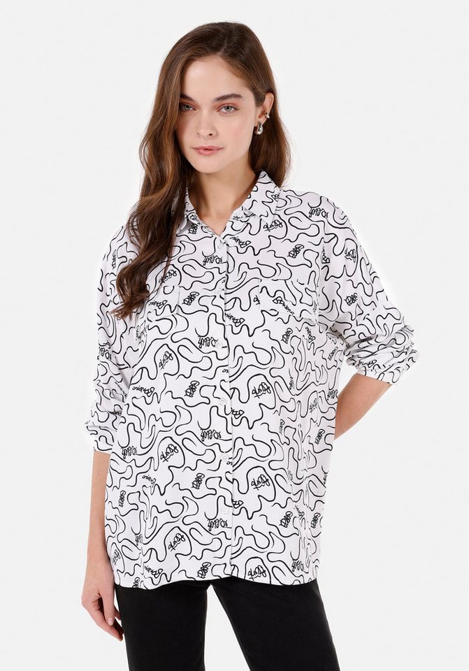 Colins T-Shirt Colins Relaxed Fit Shirt Neck Damen Langarmshirt von Colins