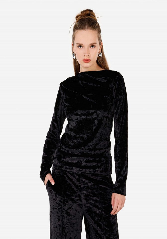 Colins T-Shirt Colins Slim Fit Damen Langarm-T-Shirt mit U-Boot-Ausschnitt von Colins