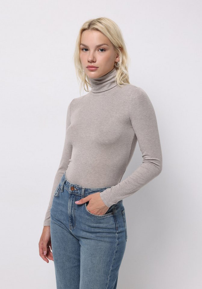 Colins T-Shirt Colins Slim Fit Rollkragenpullover, einfarbig, Damen Langarm-T-Shirt von Colins