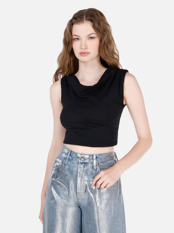Colins T-Shirt Colins Slim Fit U-Boot-Ausschnitt Unifarbenes ärmelloses Damen-T-Shirt von Colins