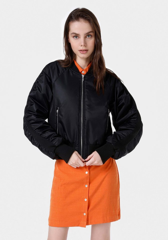 Colins Windbreaker Colins Regular Fit Stehkragen Reißverschluss Gefütterter Damenmantel von Colins