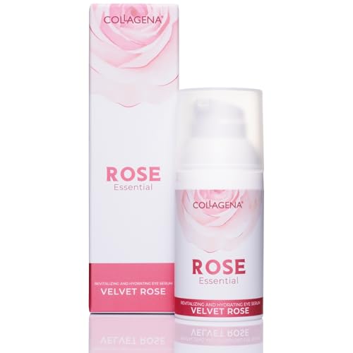 COLLAGENA Velvet Rose Augenserum – Patentierte Formel mit Rosenöl, Kollagen & Hyaluron – Gegen Augenringe, Falten & Schwellungen – Revitalisierendes Eye Serum Damen, 30 ml COLLAGENA Velvet Rose Augenserum – Patentierte Formel mit Rosenöl, Kollagen & Hyaluron – Gegen Augenringe, Falten & Schwellungen – Revitalisierendes Eye Serum Damen, 30 ml von Collagena